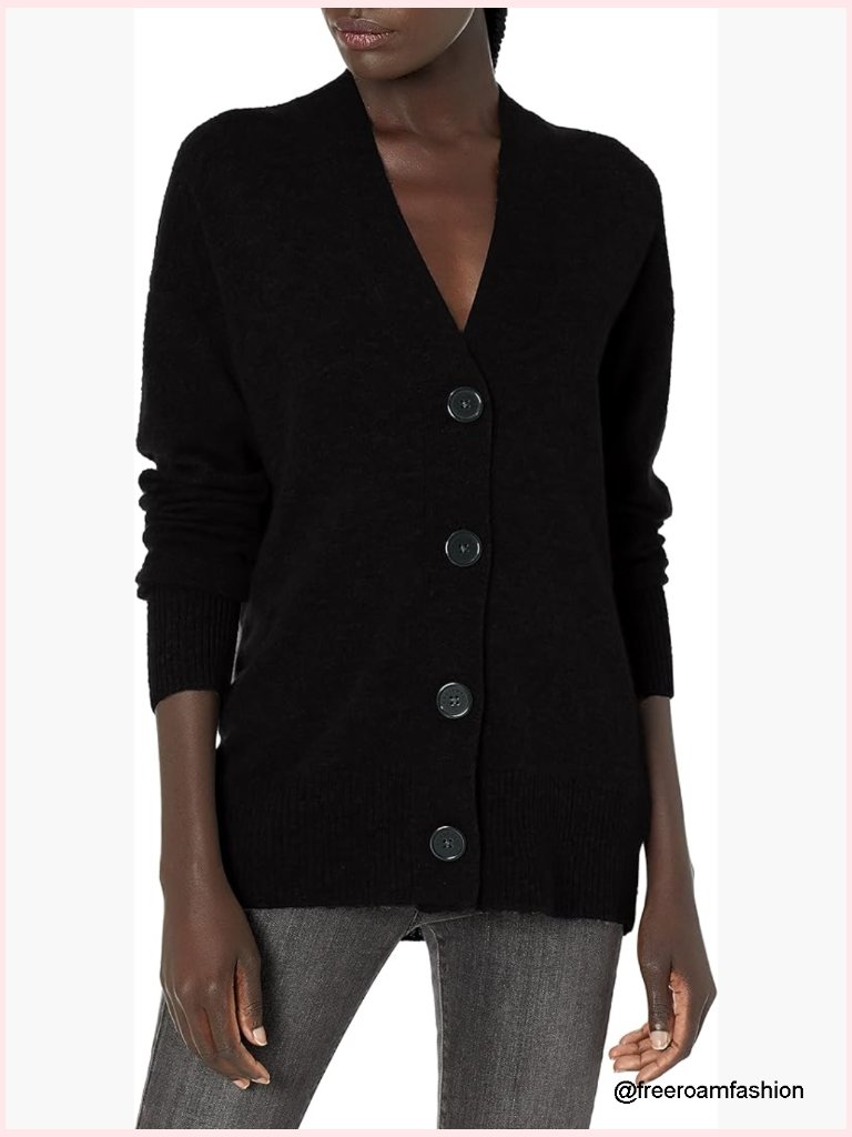 Cashmere V-Neck Button Down Cardigan - Relaxed Fit